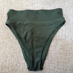 Aerie High-Cut Cheeky Ribbed Bikini Bottom